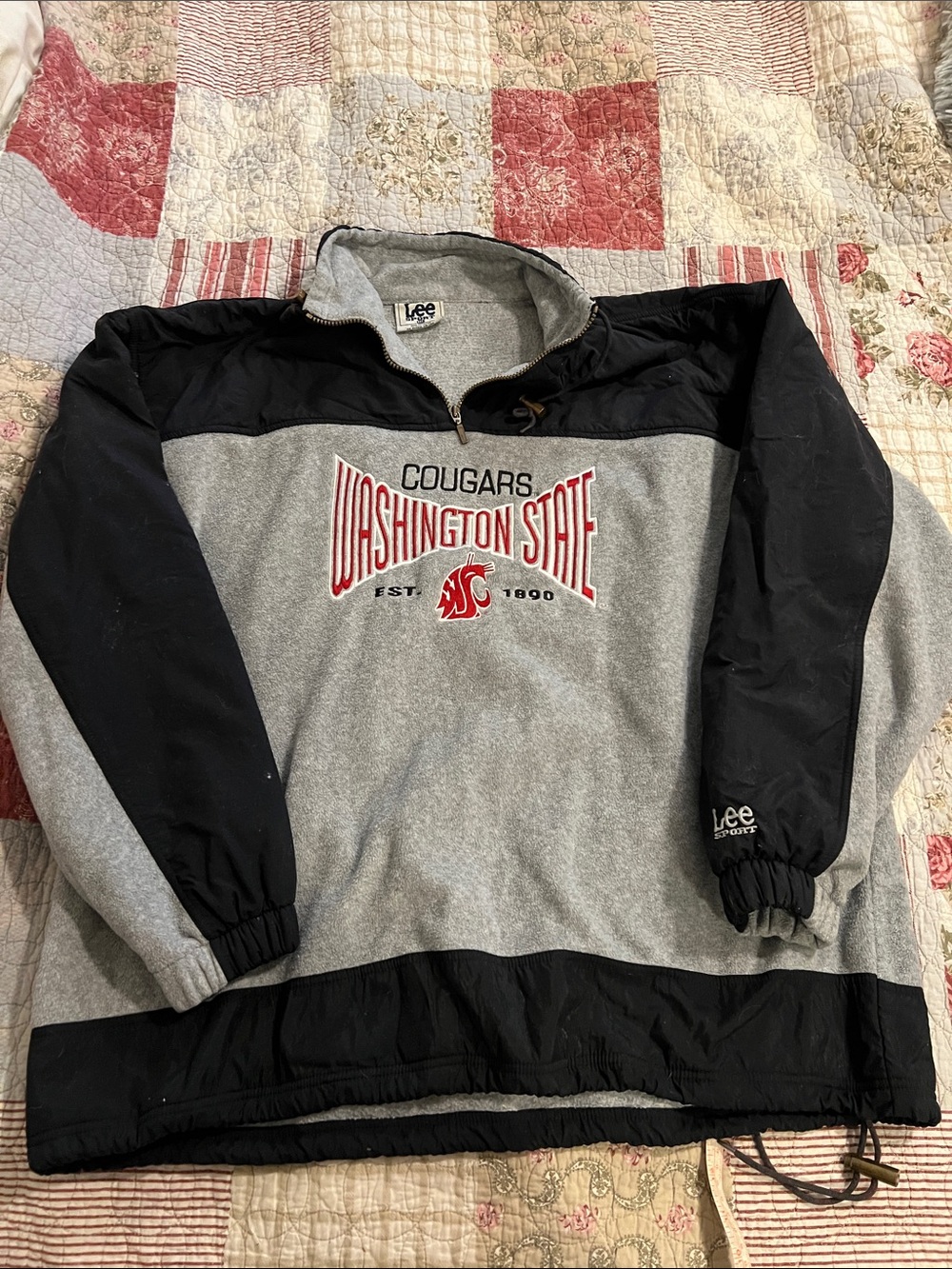 90s Lee Sport Washington State Cougars pullover fleece sweatshirt XXL
